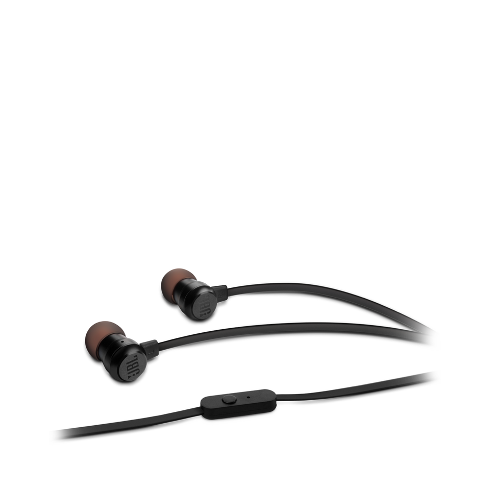 JBL T280A - Black - In-ear headphones with high performance drivers - Hero