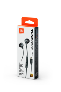 JBL Tune 305C USB - Black - Wired Hi-Res Earbud Headphones - Detailshot 15