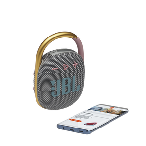JBL Clip 4 - Grey - Ultra-portable Waterproof Speaker - Detailshot 1
