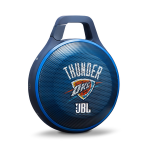 JBL Clip NBA Edition - Thunder - Blue - Ultra-portable Bluetooth speaker with integrated carabiner - Detailshot 1