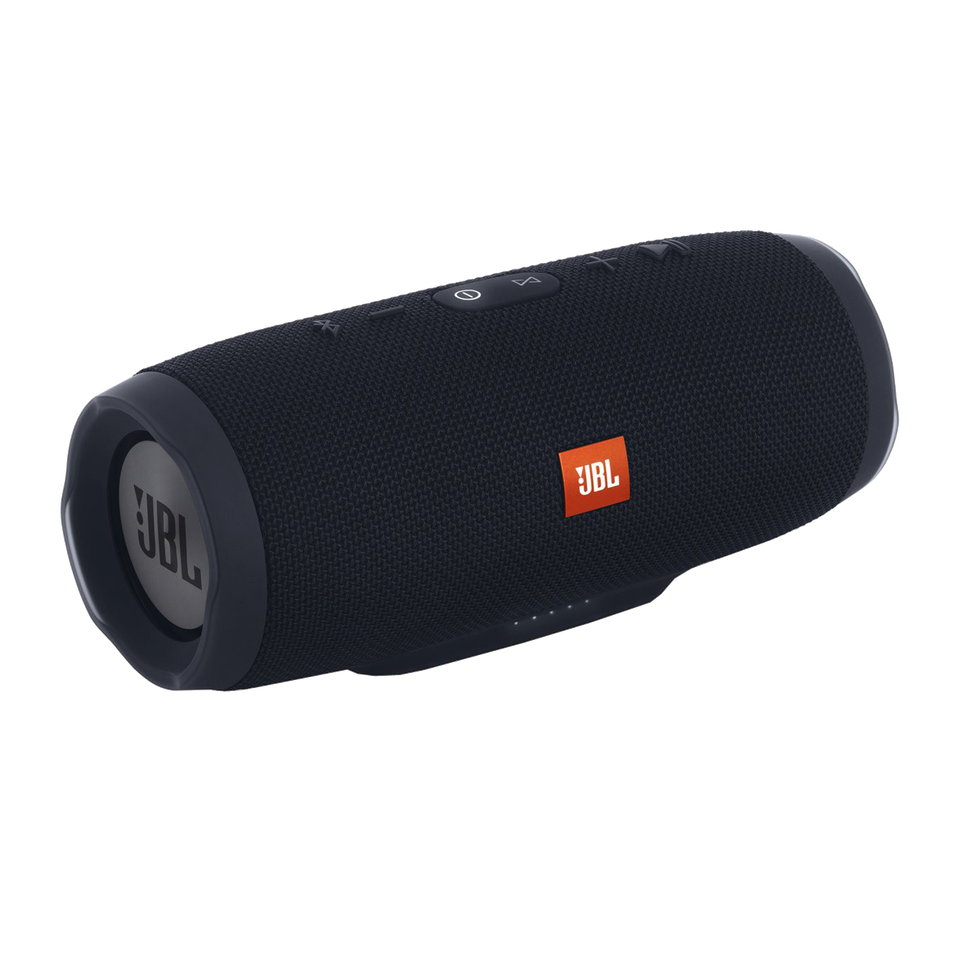 JBL Charge 3 Stealth Edition - Black - Full-featured waterproof portable speaker with high-capacity battery to charge your devices - Hero