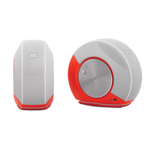 JBL Pebbles - Orange / White - Plug and play 2.0 audio system - Detailshot 1