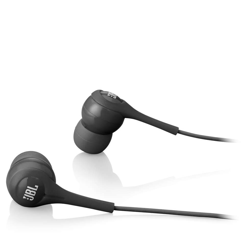 JBL Tempo In-Ear - Black - In-ear headphones with high-performance drivers for
clear, powerful sound - Hero