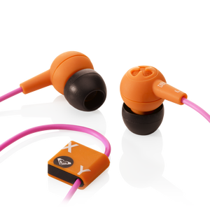 REFERENCE 250 {jbl} - Orange / Pink - JBL/Roxy Reference 250 In-Ear Headphone with Microphone - Hero