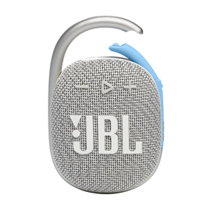 JBL Clip 4 Eco - White - Ultra-portable Waterproof Speaker - Front