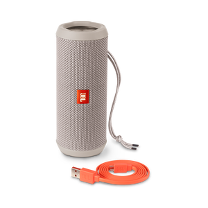 JBL Flip 3 - Grey - Splashproof portable Bluetooth speaker with powerful sound and speakerphone technology - Detailshot 1