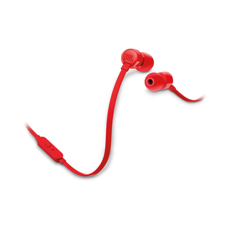JBL Tune 160 - Red - In-ear headphones - Hero