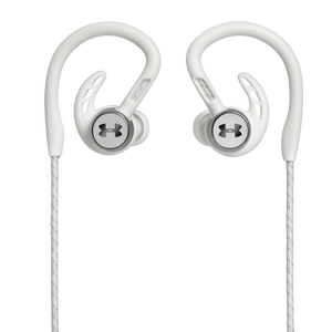 UA Sport Wireless PIVOT - White - Secure-fitting wireless sport earphones with JBL technology and sound - Back