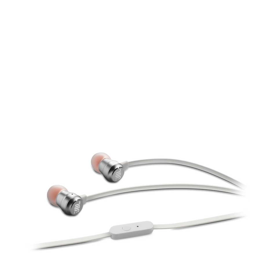JBL T280A - Silver - In-ear headphones with high performance drivers - Hero