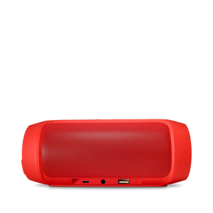 JBL Charge 2+ - Red - Splashproof Bluetooth Speaker with Powerful Bass - Back