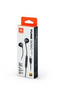 JBL Tune 305C USB - Black - Wired Hi-Res Earbud Headphones - Detailshot 15
