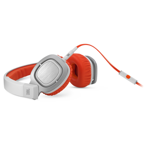 J55i - Orange / White - High-performance On-Ear Headphones for Apple Devices - Hero