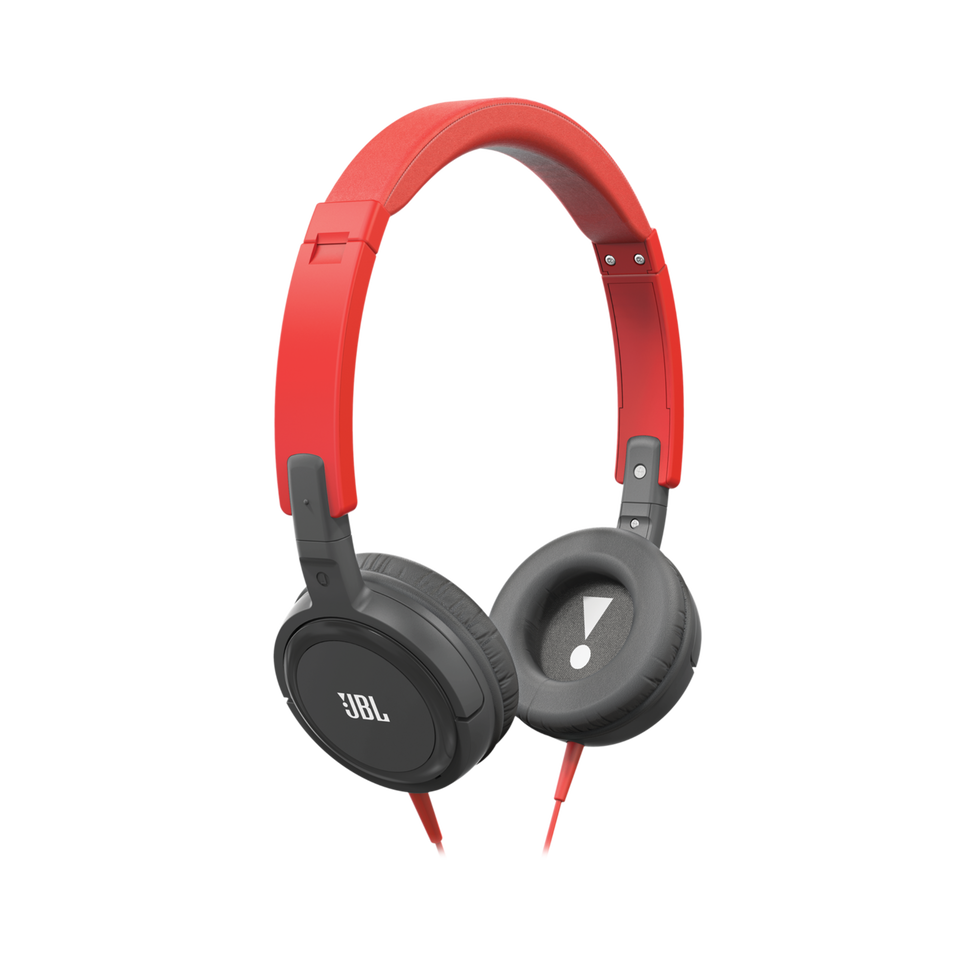 T300A - Red - On-ear headphones with a single button remote/mic that come in a variety of colors - Hero