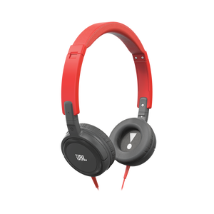 T300A - Red - On-ear headphones with a single button remote/mic that come in a variety of colors - Hero