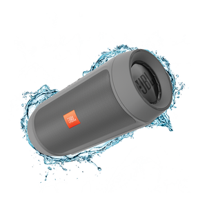 JBL Charge 2+ - Grey - Splashproof Bluetooth Speaker with Powerful Bass - Hero