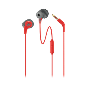 JBL Endurance RUN - Red - Sweatproof Wired Sport In-Ear Headphones - Detailshot 1