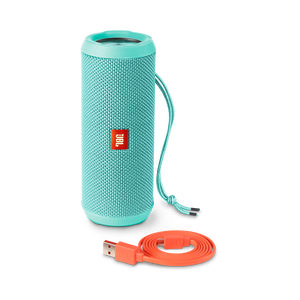 JBL Flip 3 - Teal - Splashproof portable Bluetooth speaker with powerful sound and speakerphone technology - Detailshot 1