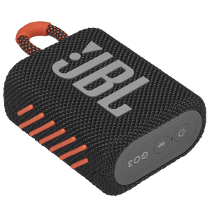JBL Go 3 - Black / Orange - Portable Waterproof Speaker - Detailshot 3