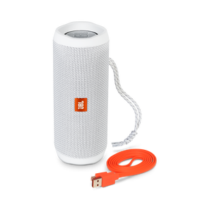 JBL Flip 4 - White - A full-featured waterproof portable Bluetooth speaker with surprisingly powerful sound. - Detailshot 1