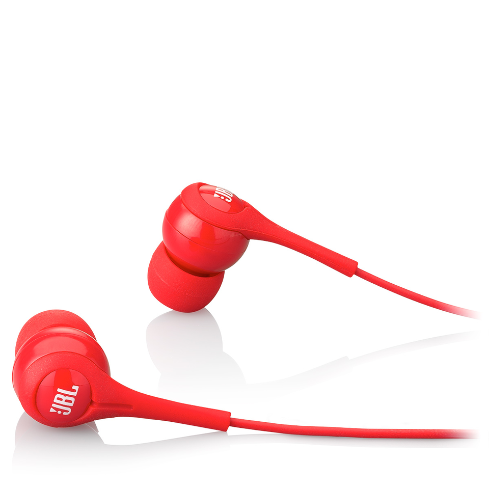 JBL Tempo In-Ear - Red - In-ear headphones with high-performance drivers for
clear, powerful sound - Hero