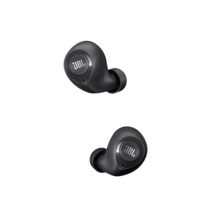 JBL T100TWS - Black - True wireless in-ear headphones. - Hero