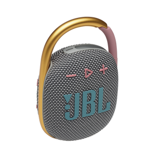 JBL Clip 4 - Grey - Ultra-portable Waterproof Speaker - Hero