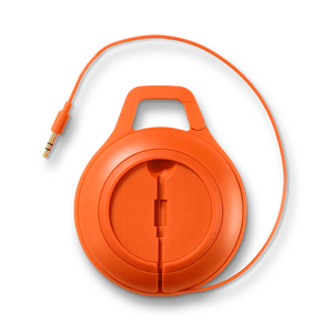 JBL Clip+ - Orange - Rugged, Splashproof Bluetooth Speaker - Back