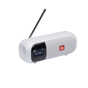 JBL Tuner 2 FM - White - Portable FM radio with Bluetooth - Hero