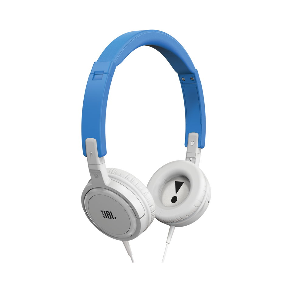 T300A - Blue - On-ear headphones with a single button remote/mic that come in a variety of colors - Hero