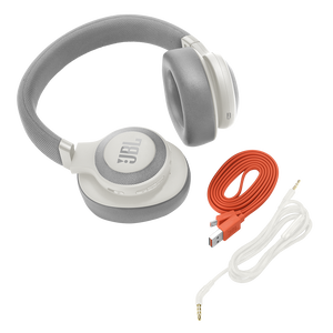 JBL E65BTNC - White Gloss - Wireless over-ear noise-cancelling headphones - Detailshot 3