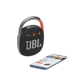 JBL Clip 4 - Black / Orange - Ultra-portable Waterproof Speaker - Detailshot 1
