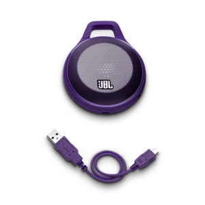 JBL Clip - Purple - Ultra portable rechargeable Bluetooth speaker with carabiner - Detailshot 3