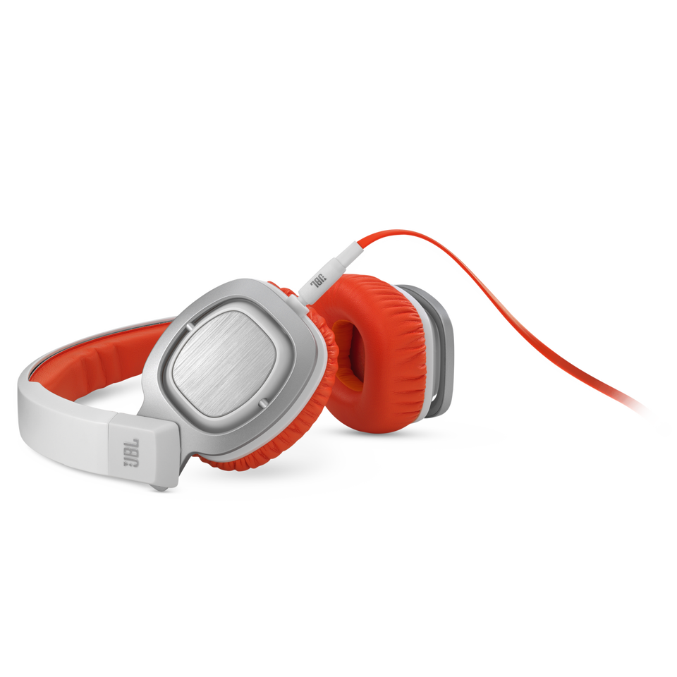 J55 - Orange / White - High-performance On-Ear Headphones with Rotatable Ear-cups - Hero