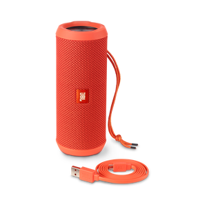 JBL Flip 3 - Orange - Splashproof portable Bluetooth speaker with powerful sound and speakerphone technology - Detailshot 4