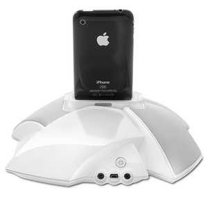 JBL OnStage IV - White - Portable Speaker Dock for iPod/iPhone - Back