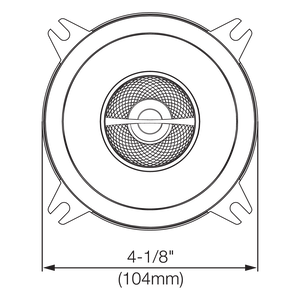 GX402 - Black - 4" coaxial car audio loudspeaker. 105W - Detailshot 2
