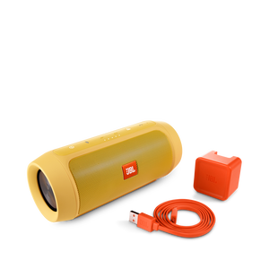 JBL Charge 2+ - Yellow - Splashproof Bluetooth Speaker with Powerful Bass - Detailshot 6