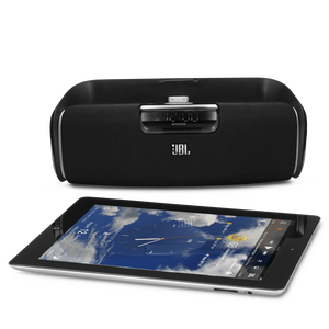 JBL OnBeat aWake - Black - Wireless Bluetooth Speaker Dock for iPod/iPad/iPhone - Hero