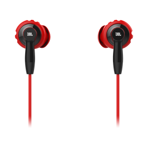 JBL Inspire 300 - Black / Red - In-ear, sport headphones with Twistlock™ Technology. - Hero