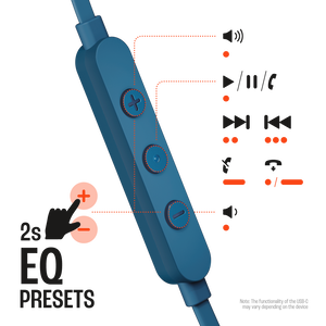 JBL Tune 305C USB - Blue - Wired Hi-Res Earbud Headphones - Detailshot 1