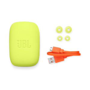 JBL Endurance JUMP - Yellow - Waterproof Wireless Sport In-Ear Headphones - Detailshot 4