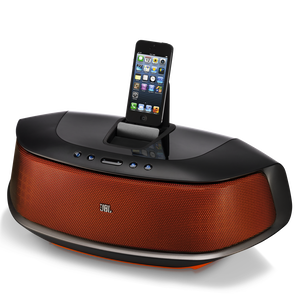 JBL OnBeat Rumble - Orange / Black - Powerful, Bluetooth-enabled loudspeaker dock for iPhone 5 and iPad mini - Detailshot 1