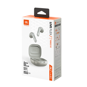JBL Live Flex - Silver - True wireless Noise Cancelling earbuds - Detailshot 11