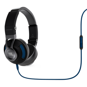Synchros S300i - Black / Blue - Synchros on-ear stereo headphones - Hero