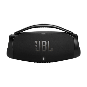 JBL Boombox 3 Wi-Fi - Black - Powerful Wi-Fi and Bluetooth portable speaker - Front