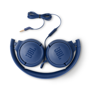 JBL Tune 500 - Blue - Wired on-ear headphones - Detailshot 1