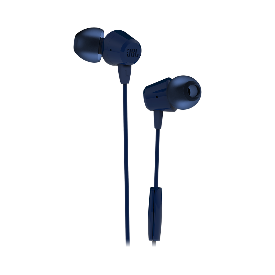 JBL C50HI - Blue - In-Ear Headphones - Hero