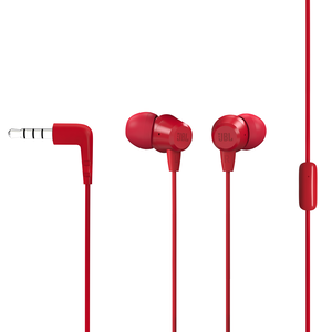 JBL T50HI - Red - In-Ear Headphones - Detailshot 1