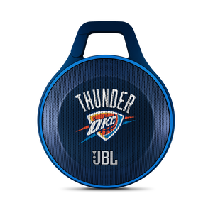 JBL Clip NBA Edition - Thunder - Blue - Ultra-portable Bluetooth speaker with integrated carabiner - Hero