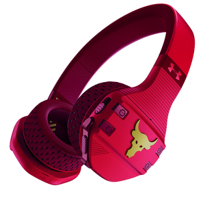 UA Sport Wireless Train Project Rock – Engineered by JBL - Red - On-ear sport Headphones - Hero